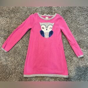 Girl’s Gymboree Owl Sweater Dress Size 4T